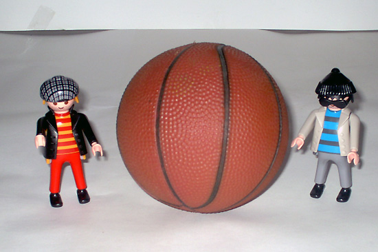 Pete & Rob playing Basketball