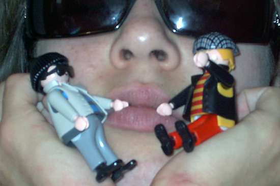 Pete & Rob 'Face-Climbing'