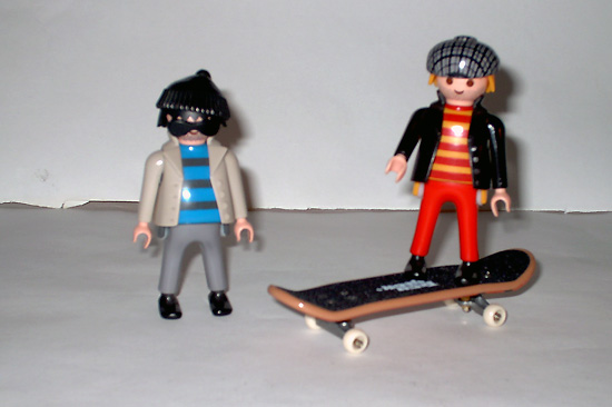 Pete & Rob on Skateboard