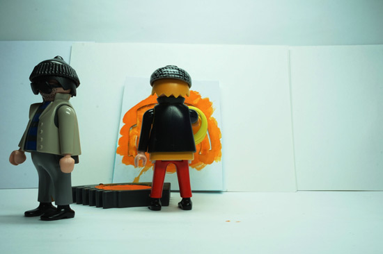 Pete & Rob doing Street Art